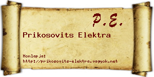 Prikosovits Elektra névjegykártya